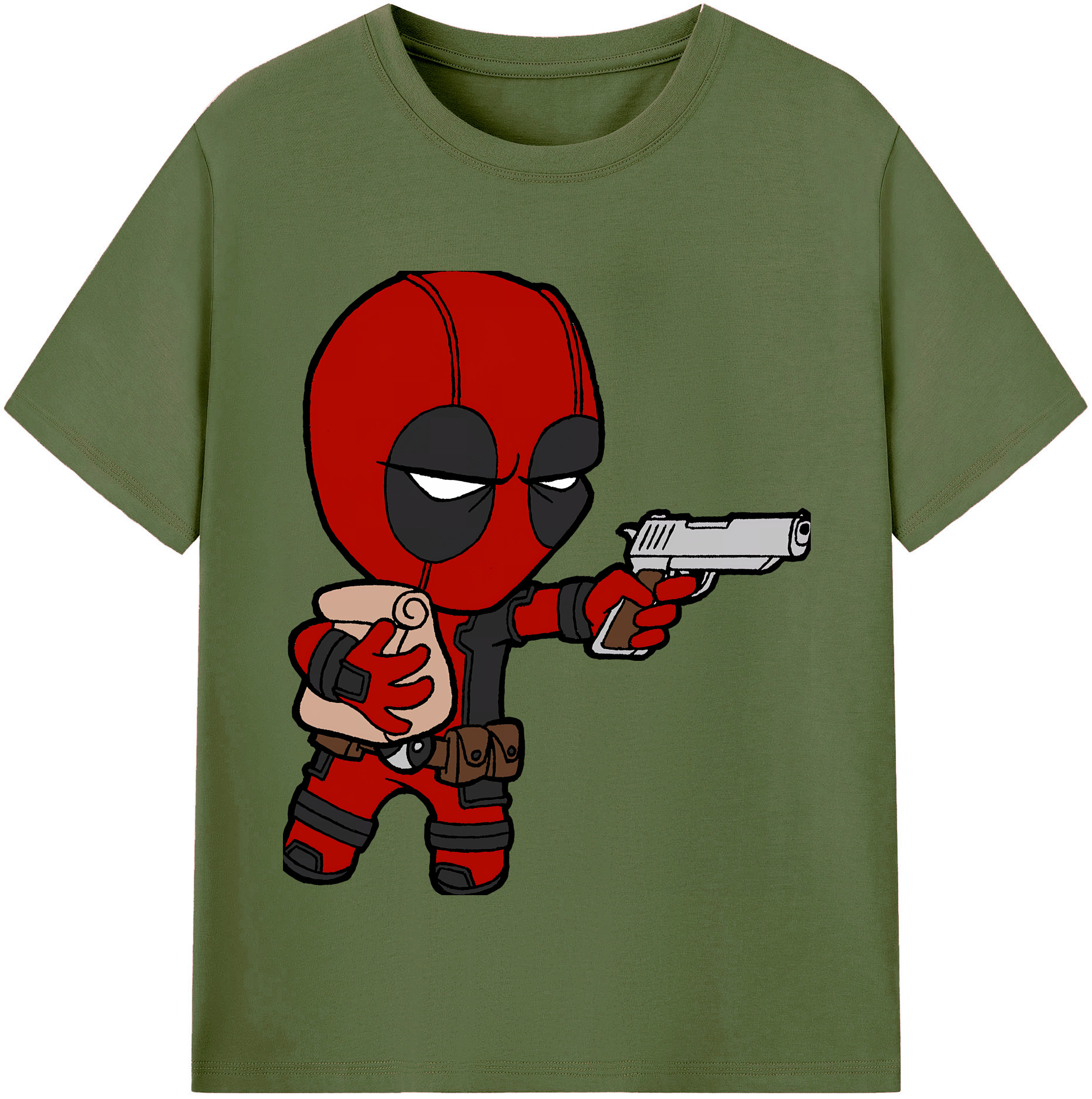 （画像用） Deadpool デッドプール 綿100％半袖Tシャツ（フロントプリント）